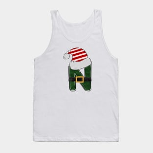 Letter N - Christmas Letter Tank Top